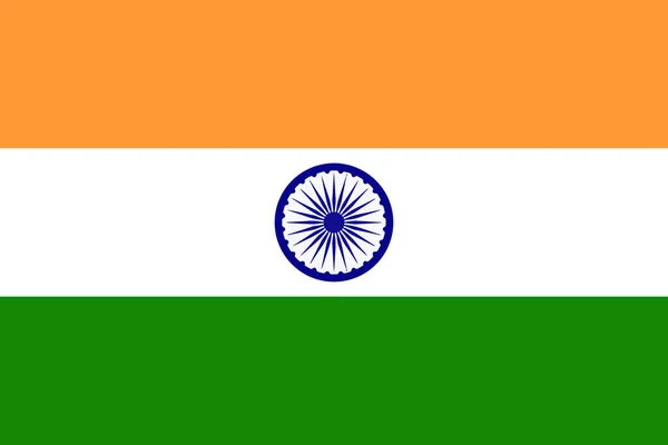 Oficiální Současná Vlajka Indické Republiky Státní Vlajka Indické Republiky Ilustrace — Stock fotografie