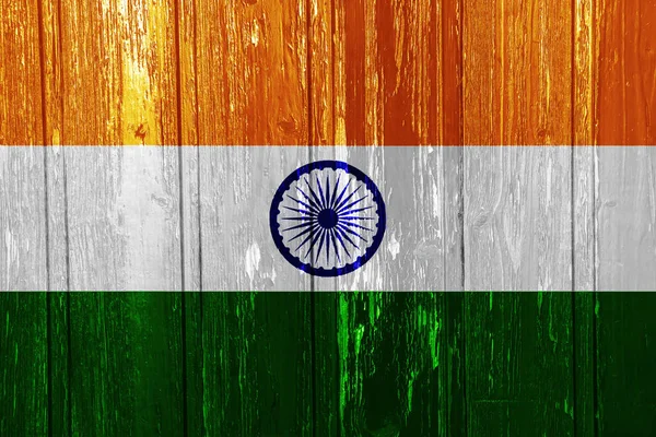 Vlajka Indické Republiky Strukturovaném Pozadí Koncepční Koláž — Stock fotografie