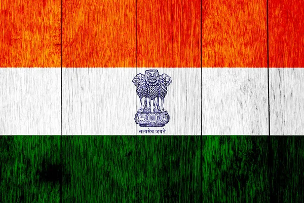 Vlajka Erb Indické Republiky Strukturovaném Pozadí Koncepční Koláž — Stock fotografie
