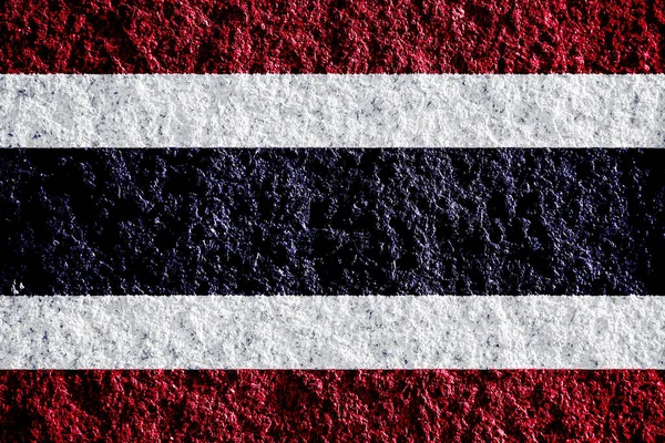 Флаг Королевства Таиланд Текстурированном Фоне Концепция Коллажа — стоковое фото