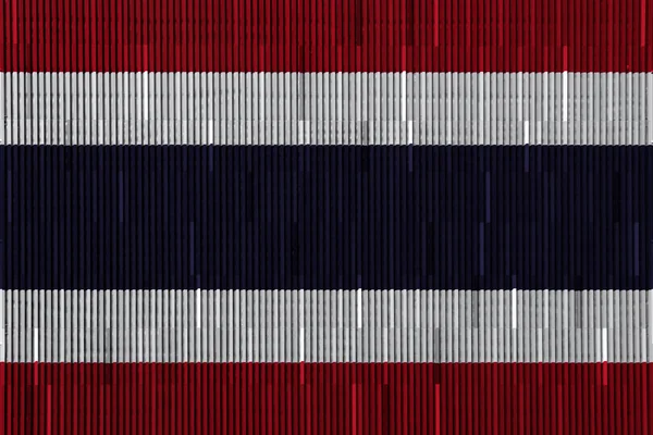 Bandera Del Reino Tailandia Sobre Fondo Texturizado Concepto Collage — Foto de Stock