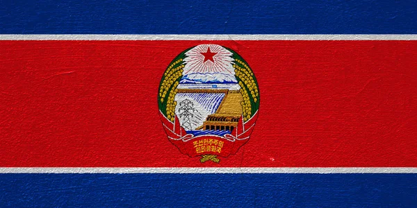 Flag Democratic People Republic Korea North Korea Textured Background Concept — Stock Photo, Image