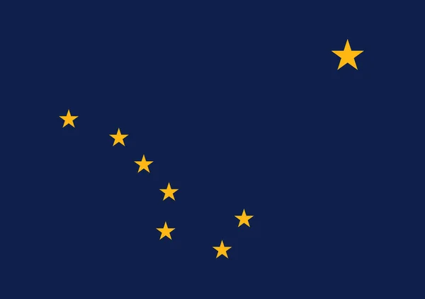 Alaska Flag State Flag Alaska Displays Eight Gold Stars Forming — ストック写真