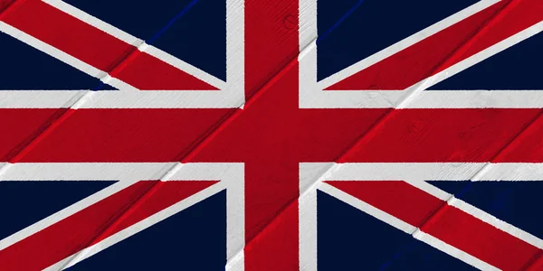 Bandera Gran Bretaña Sobre Fondo Texturizado Concepto Collage —  Fotos de Stock