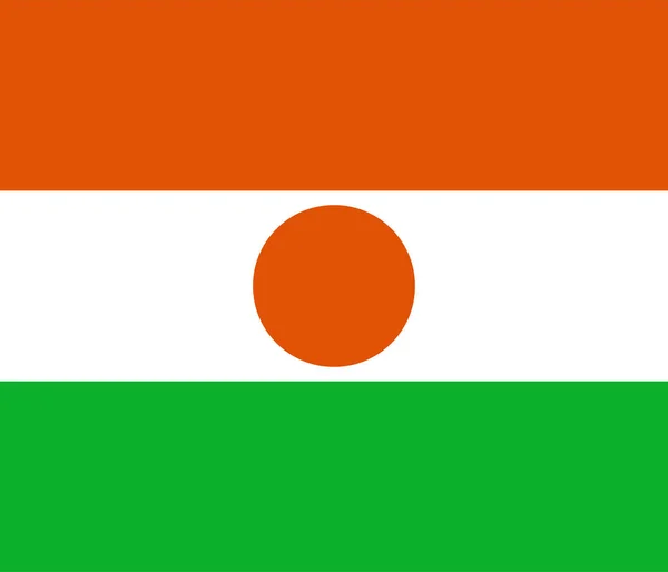 Официальный Нынешний Флаг Республики Нигер Флаг Нигера Иллюстрация — стоковое фото