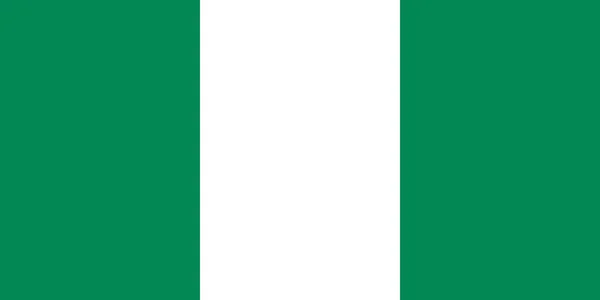 現在のナイジェリア連邦共和国の国旗 ナイジェリアの国旗 イラストレーション — ストック写真