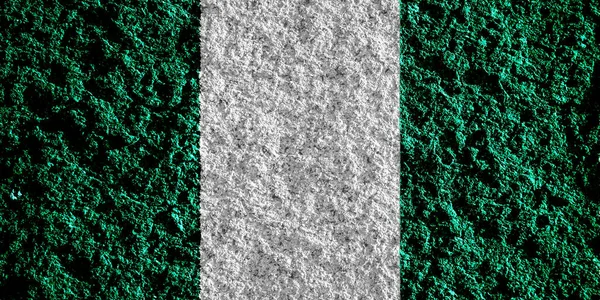 Nigériai Szövetségi Köztársaság Zászlója Texturált Háttérrel Koncepció Kollázs — Stock Fotó