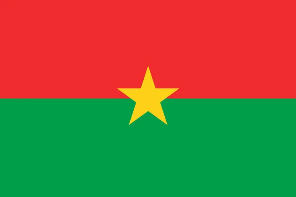 Bandiera Ufficiale Attuale Del Burkina Faso Bandiera Stato Del Burkina — Foto Stock