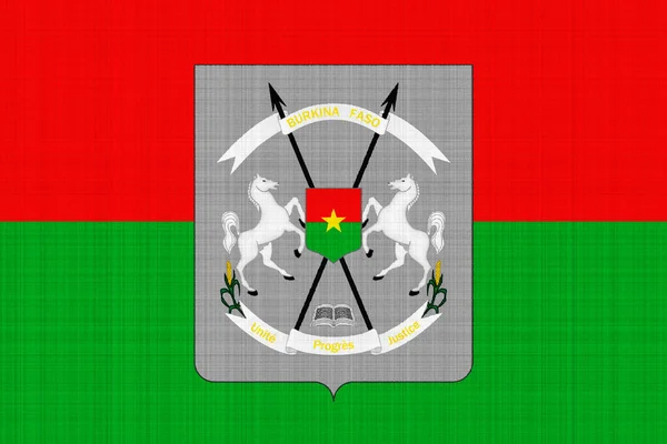 Vlajka Erb Burkina Faso Texturovaném Pozadí Koncepční Koláž — Stock fotografie