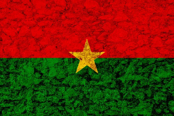 Флаг Буркина Фасо Текстурированном Фоне Концепция Коллажа — стоковое фото
