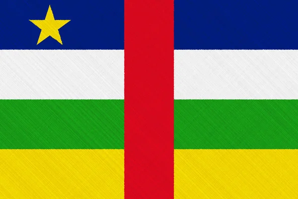 Bandeira República Centro Africana Sobre Fundo Texturizado Colagem Conceitos — Fotografia de Stock