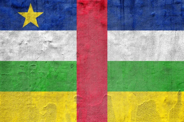 Drapeau République Centrafricaine Sur Fond Texturé Collage Conceptuel — Photo