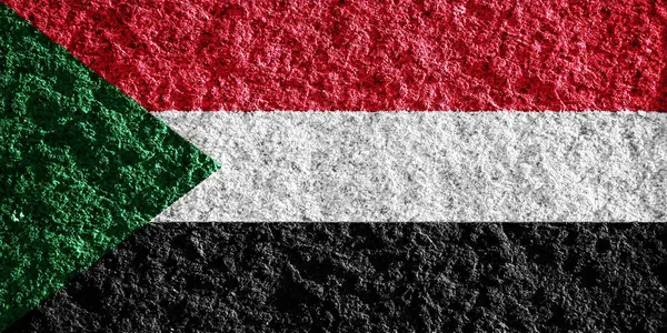 Прапор Республіки Судан Тлі Текстури Концепт Колаж — стокове фото