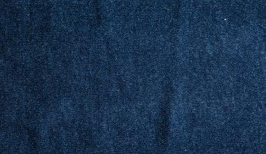 Mavi örgü kumaş dokusu. Soyut modern örgü dokusu mavi renkte. Koyu örülmüş arka plan