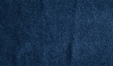 Mavi örgü kumaşın gerçekçi bir çizimi. Soyut modern örgü dokusu mavi renkte. Koyu örülmüş arka plan