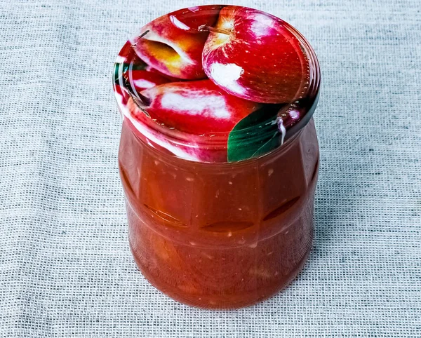 Traditionell Ungersk Hemmagjord Lecho Glasburkar Konserverade Tomater Och Paprika Med — Stockfoto