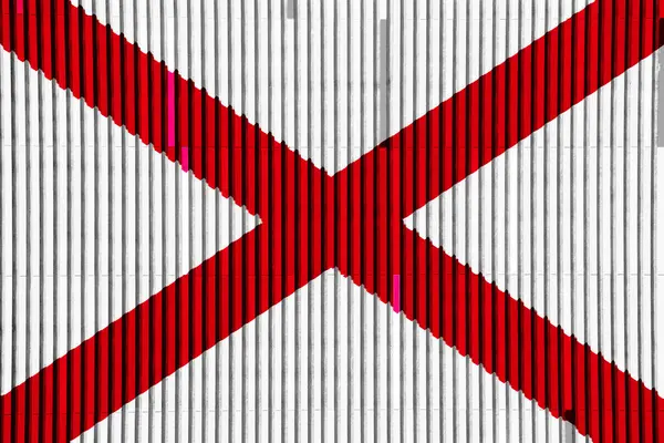Флаг Штата Алабама Текстурированном Фоне Концепция Коллажа — стоковое фото