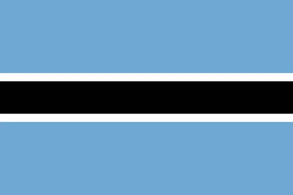 Officiële Huidige Vlag Van Botswana Staatsvlag Van Botswana Illustratie — Stockfoto