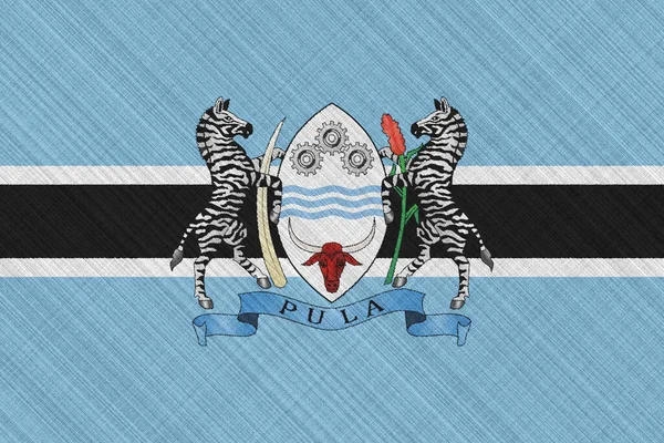 Drapeau Armoiries République Botswana Sur Fond Texturé Collage Conceptuel — Photo