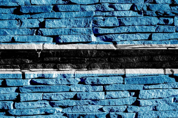 Bandiera Della Repubblica Del Botswana Sfondo Strutturato Collage Concettuale — Foto Stock