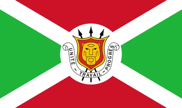 Oficiální Současná Vlajka Erb Republiky Burundi Státní Vlajka Burundi Ilustrace — Stock fotografie