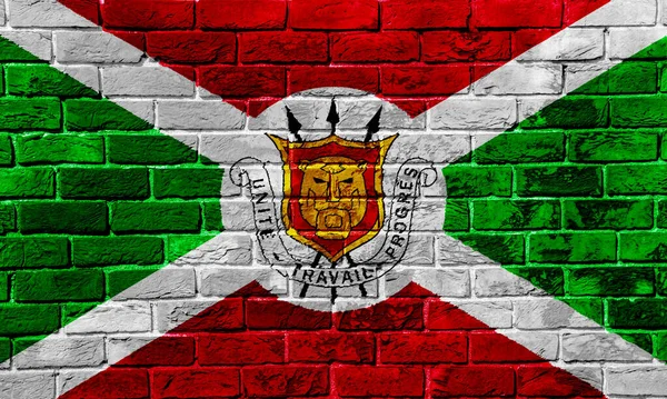 Прапор Герб Республіки Бурунді Тлі Текстури Концепт Колаж — стокове фото