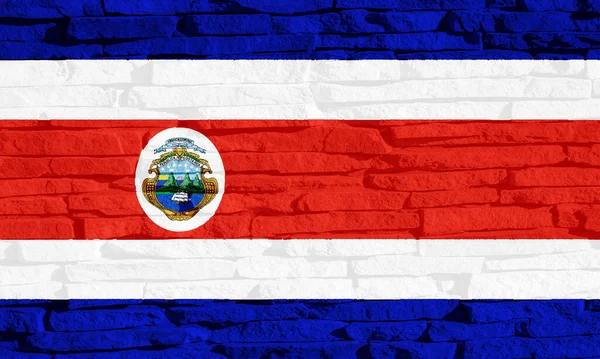 Flaga Herb Republiki Kostaryki Teksturowanym Tle Kolaż Koncepcyjny — Zdjęcie stockowe