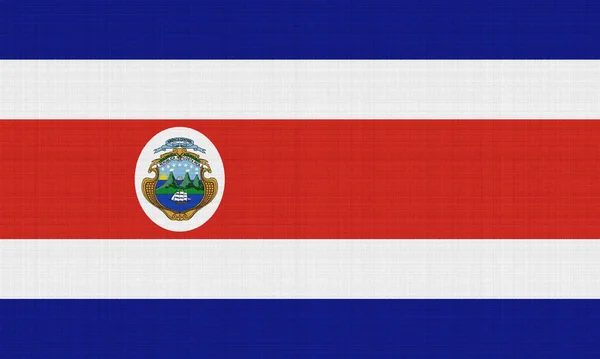 Σημαία Και Εθνόσημο Της Δημοκρατίας Της Κόστα Ρίκα Ανάγλυφο Φόντο — Φωτογραφία Αρχείου