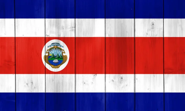 Flaga Herb Republiki Kostaryki Teksturowanym Tle Kolaż Koncepcyjny — Zdjęcie stockowe