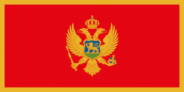 Bendera Resmi Montenegro Saat Ini Bendera Negara Montenegro Ilustrasi — Stok Foto