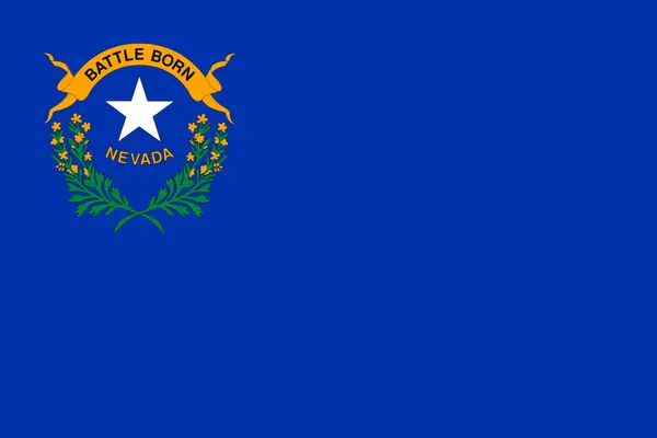 Официальный Флаг Штата Невада Флаг Штата Невада Иллюстрация — стоковое фото