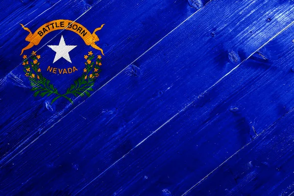 Флаг Штата Невада Текстурированном Фоне Концепция Коллажа — стоковое фото