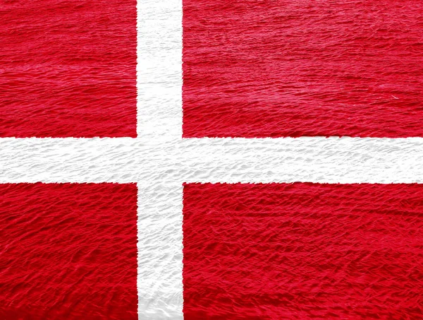 Dánia Zászlója Texturált Háttérrel Koncepció Kollázs — Stock Fotó