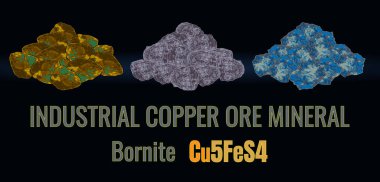 Bir grup tebeşir taşı vektör çizimleri. Endüstriyel polis mineralleri. Doğuştan. Stratejik mineraller.
