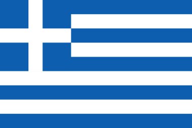 Yunanistan 'ın resmi bayrağı. Yunanistan bayrağı. Görüntü.