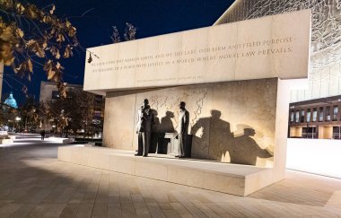 Washington, DC, ABD - 12.12.2023: Dwight David Eisenhower Anıtı, ABD Başkanı olarak Eisenhower Anıtı.