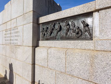 Washington, DC, ABD - 12.16.2023: Washington 'da 2. Dünya Savaşı Anıtı