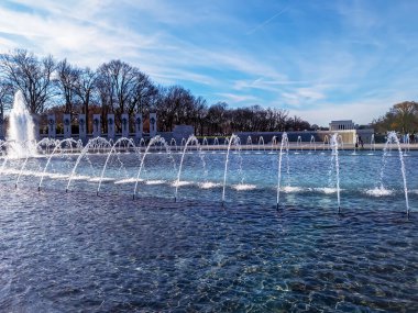 Washington, DC, ABD - 12.16.2023: Washington 'da 2. Dünya Savaşı Anıtı