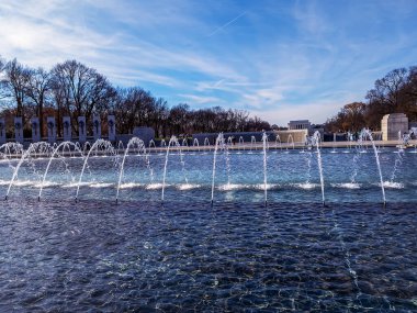 Washington, DC, ABD - 12.16.2023: Washington 'da 2. Dünya Savaşı Anıtı