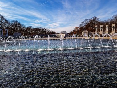 Washington, DC, ABD - 12.16.2023: Washington 'da 2. Dünya Savaşı Anıtı