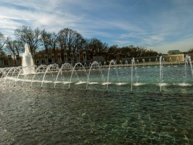 Washington, DC, ABD - 12.16.2023: Washington 'da 2. Dünya Savaşı Anıtı