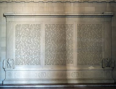 Washington, DC, ABD - 12.16.2023: Washington şehir merkezinde Lincoln Memorial.