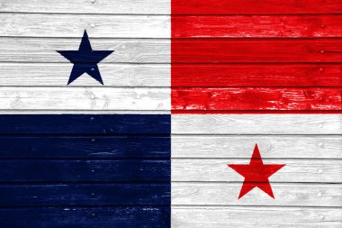 Arka planda Panama Cumhuriyeti bayrağı var. Kavram kolajı.