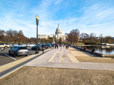 Washington, DC, ABD - 12.16.2023: Washington DC 'deki ABD Kongre Binası.