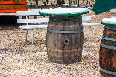 Salzburg, Avusturya - 01.13.2024: Augustiner Bira Fabrikası Salzburg. İç ayrıntılar.