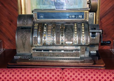 Salzburg, Avusturya - 01.13.2024: Cafe Mozart Salzburg iç işleri.