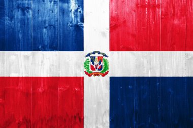 Özgeçmişinde Dominik Cumhuriyeti bayrağı var. Kavram kolajı.