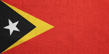 Doğu Timor Demokratik Cumhuriyeti bayrağı. Kavram kolajı.