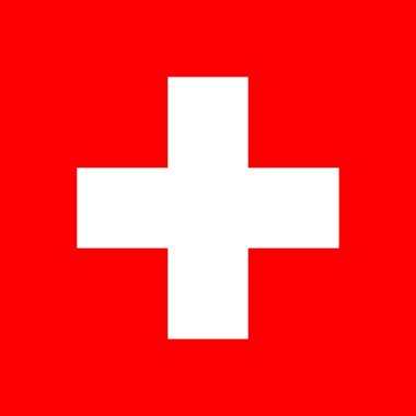 İsviçre Konfederasyonu 'nun resmi bayrağı. İsviçre bayrağı. Görüntü.