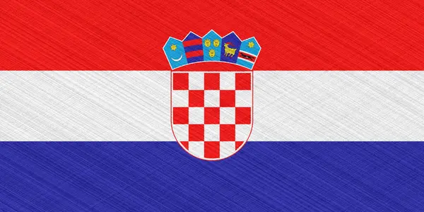 stock image Flag of Republic of Croatia on a textured background. Concept collage.
